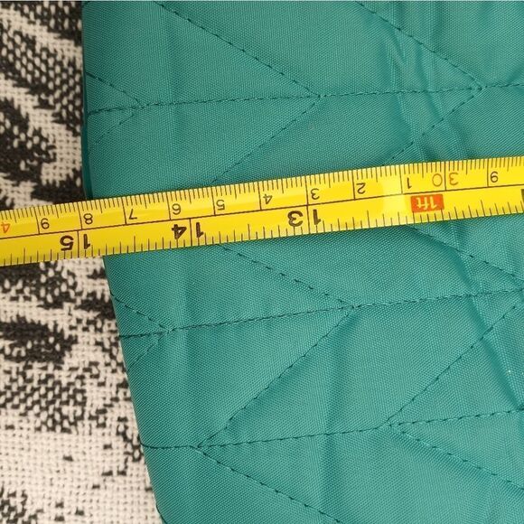 JM New York Nylon Quilted Turquoise Women's Tote B - Picture 6 of 8